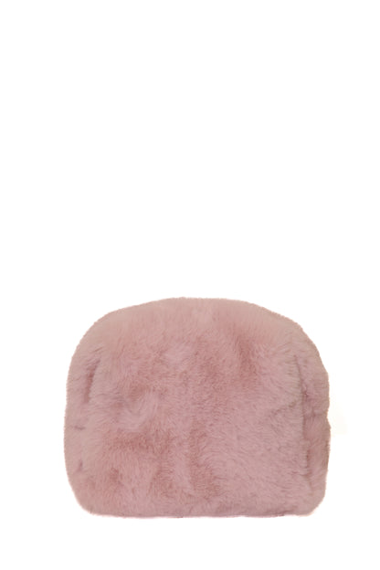 Fur makeup bag