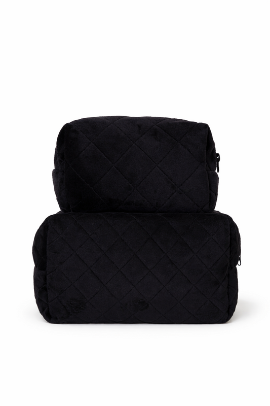 Velvet makeup bag